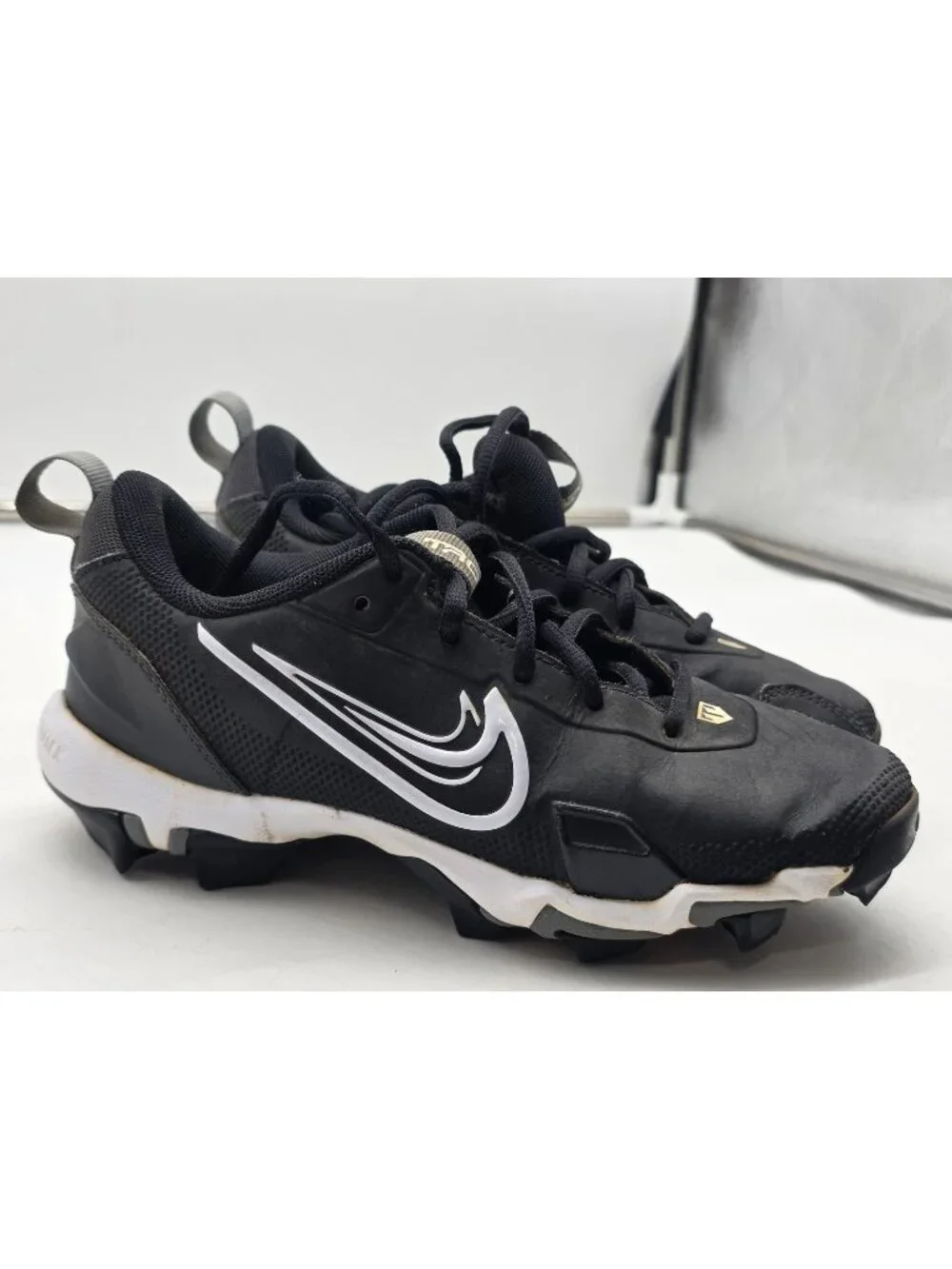 Nike Trout Fastflex Shoes Kids Size 3Y Black Baseball Cleats FB9731-001 Stains